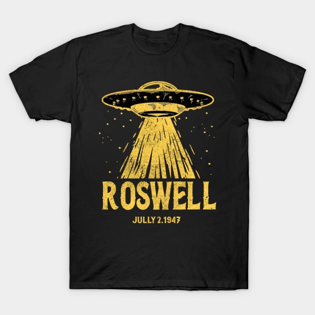 roswell ufo aliens T-Shirt by top snail